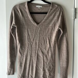 New York & Company Beige V-Neck Sweater